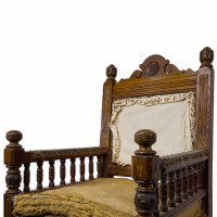 Bruce Talbert, attributed. Probably Made by Gillows. A Gothic Revival Oak Armchair - Thumbnail 7