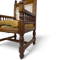 Bruce Talbert, attributed. Probably Made by Gillows. A Gothic Revival Oak Armchair - Thumbnail 11