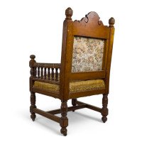 Bruce Talbert, attributed. Probably Made by Gillows. A Gothic Revival Oak Armchair - Thumbnail 15