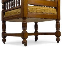 Bruce Talbert, attributed. Probably Made by Gillows. A Gothic Revival Oak Armchair - Thumbnail 17