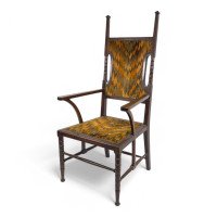 Liberty & Co. Attributed, Arts & Crafts Mahogany Armchair