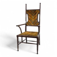 Liberty & Co. Attributed, Arts & Crafts Mahogany Armchair - Thumbnail 2