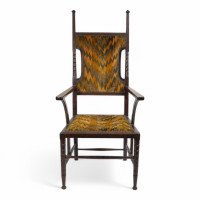 Liberty & Co. Attributed, Arts & Crafts Mahogany Armchair - Thumbnail 3