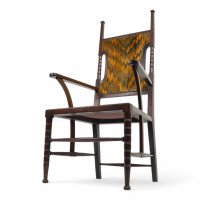 Liberty & Co. Attributed, Arts & Crafts Mahogany Armchair - Thumbnail 9