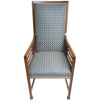 Liberty & Co., attributed, Arts & Crafts walnut Anglo-Japanese Armchair - Thumbnail 3