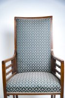 Liberty & Co., attributed, Arts & Crafts walnut Anglo-Japanese Armchair - Thumbnail 4