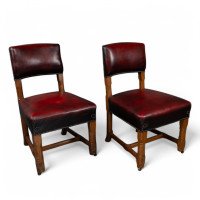 A. W. N. Pugin Pair of Gothic Revival Oak Dining Chairs for the Palace of Westminster - Thumbnail 1