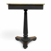 An Early to Mid Victorian Mahogany & Satinwood Top Pedestal Occasional Table - Thumbnail 2