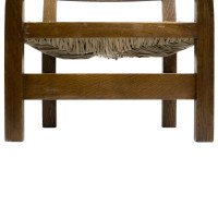 M. H. Baillie Scott Arts & Crafts Oak Armchair Made by J P White's Pyghtle Works - Thumbnail 4