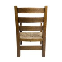 M. H. Baillie Scott Arts & Crafts Oak Armchair Made by J P White's Pyghtle Works - Thumbnail 8