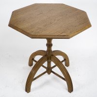 A. W. N. Pugin. A Modern Craftsman Made Gothic Revival Oak Octagonal Centre Table - Thumbnail 2
