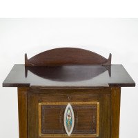 G. M. Ellwood. J. S. Henry & J M King Attributed, Arts & Crafts Mahogany Music Cabinet - Thumbnail 4