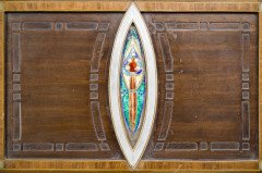 G. M. Ellwood. J. S. Henry & J M King, attributed. An Arts & Crafts Mahogany Music Cabinet - Thumbnail 6
