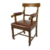 A. W. N. Pugin, probably Made by Gillows of Lancaster for the House of Lords London. A Gothic Revival Oak Armchair - Thumbnail 2