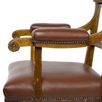 A. W. N. Pugin, probably Made by Gillows of Lancaster for the House of Lords London. A Gothic Revival Oak Armchair - Thumbnail 10