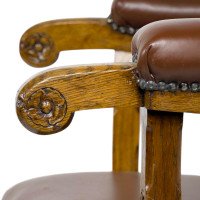 A. W. N. Pugin, probably Made by Gillows of Lancaster for the House of Lords London. A Gothic Revival Oak Armchair - Thumbnail 12