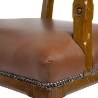 A. W. N. Pugin, probably Made by Gillows of Lancaster for the House of Lords London. A Gothic Revival Oak Armchair - Thumbnail 14