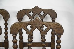 A Set of Four Gothic Revival Bobbin Turned Oak Dining Chairs - Thumbnail 2