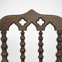 A Set of Four Gothic Revival Bobbin Turned Oak Dining Chairs - Thumbnail 6