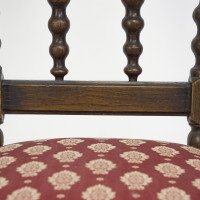 A Set of Four Gothic Revival Bobbin Turned Oak Dining Chairs - Thumbnail 8