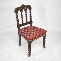 A Set of Four Gothic Revival Bobbin Turned Oak Dining Chairs - Thumbnail 13