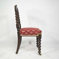 A Set of Four Gothic Revival Bobbin Turned Oak Dining Chairs - Thumbnail 16