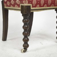 A Set of Four Gothic Revival Bobbin Turned Oak Dining Chairs - Thumbnail 17