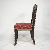 A Set of Four Gothic Revival Bobbin Turned Oak Dining Chairs - Thumbnail 21