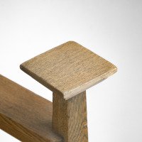 An Arts & Crafts Ash Wood Armchair with Square Caps & an Embossed Copper Panel - Thumbnail 16