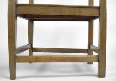 An Arts & Crafts Ash Wood Armchair with Square Caps & an Embossed Copper Panel - Thumbnail 23