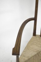 E. G. Punnett Attributed, for William Birch Set of Four Glasgow School Oak & Rush Chairs - Thumbnail 6