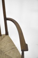 E. G. Punnett Attributed, for William Birch Set of Four Glasgow School Oak & Rush Chairs - Thumbnail 7