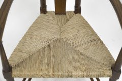 E. G. Punnett Attributed, for William Birch Set of Four Glasgow School Oak & Rush Chairs - Thumbnail 9