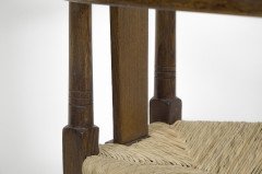 E. G. Punnett Attributed, for William Birch Set of Four Glasgow School Oak & Rush Chairs - Thumbnail 15