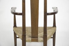 E. G. Punnett Attributed, for William Birch Set of Four Glasgow School Oak & Rush Chairs - Thumbnail 17