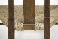 E. G. Punnett Attributed, for William Birch Set of Four Glasgow School Oak & Rush Chairs - Thumbnail 20