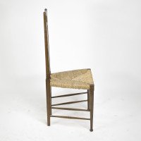 E. G. Punnett Attributed, for William Birch Set of Four Glasgow School Oak & Rush Chairs - Thumbnail 22