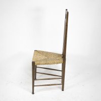 E. G. Punnett Attributed, for William Birch Set of Four Glasgow School Oak & Rush Chairs - Thumbnail 26