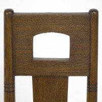 E. G. Punnett Attributed, for William Birch Set of Four Glasgow School Oak & Rush Chairs - Thumbnail 28