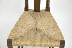 E. G. Punnett Attributed, for William Birch Set of Four Glasgow School Oak & Rush Chairs - Thumbnail 30