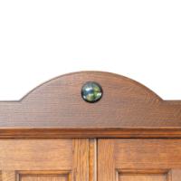 Shapland & Petter. Arts & Crafts Oak Hall Cupboard with a Ruskin Circular Jewel - Thumbnail 10