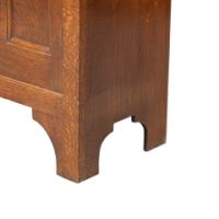 Shapland & Petter. Arts & Crafts Oak Hall Cupboard with a Ruskin Circular Jewel - Thumbnail 13