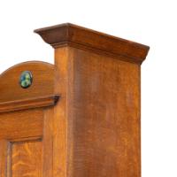 Shapland & Petter. Arts & Crafts Oak Hall Cupboard with a Ruskin Circular Jewel - Thumbnail 14