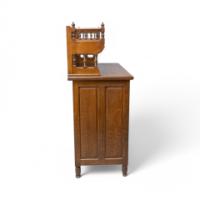 Bruce Talbert, for Gillows. An Aesthetic Movement Oak Sideboard with Turned Finials - Thumbnail 6