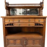 Bruce Talbert, for Gillows. An Aesthetic Movement Oak Sideboard with Turned Finials - Thumbnail 10
