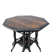 Lamb of Manchester. A Good Aesthetic Movement Ebonised Walnut Octagonal Eight-leg Centre Table - Thumbnail 7