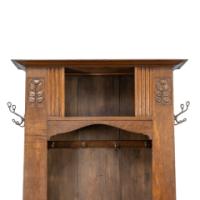 Shapland & Petter, Style of. M. H. Baillie Scott, an Arts & Crafts Oak Hall Cupboard - Thumbnail 9