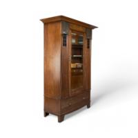 Maple & Co., English Arts & Crafts Oak Wardrobe with Decorative Copper Details - Thumbnail 2