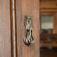 Maple & Co., English Arts & Crafts Oak Wardrobe with Decorative Copper Details - Thumbnail 16