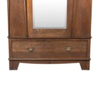 Maple & Co., English Arts & Crafts Oak Wardrobe with Decorative Copper Details - Thumbnail 11